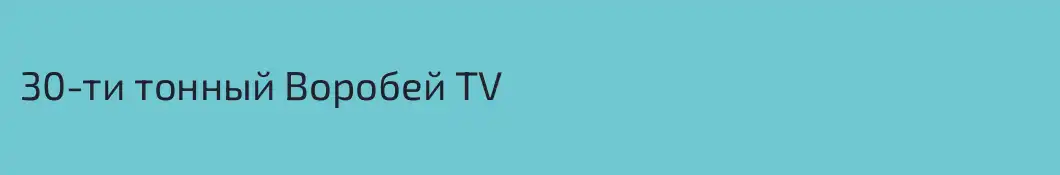 30-ти тонный Воробей TV